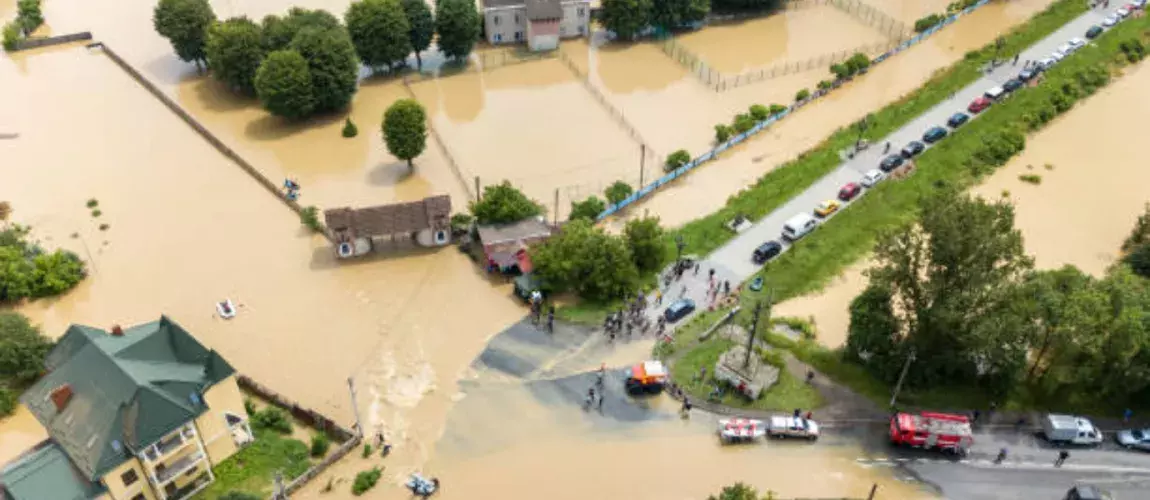 photo d'une ville innondée